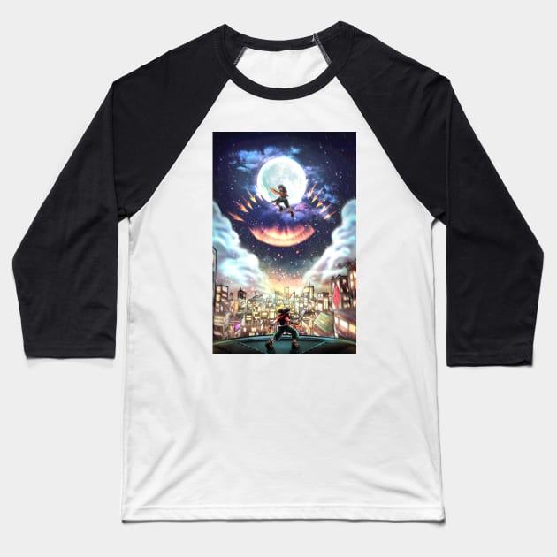 The Final Battle (Kingdom Hearts Sora vs Yozora Poster) Baseball T-Shirt by Arcanekeyblade5